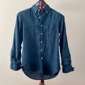 Alex Crane Playa linen shirt - "Dusk" (navy) XS